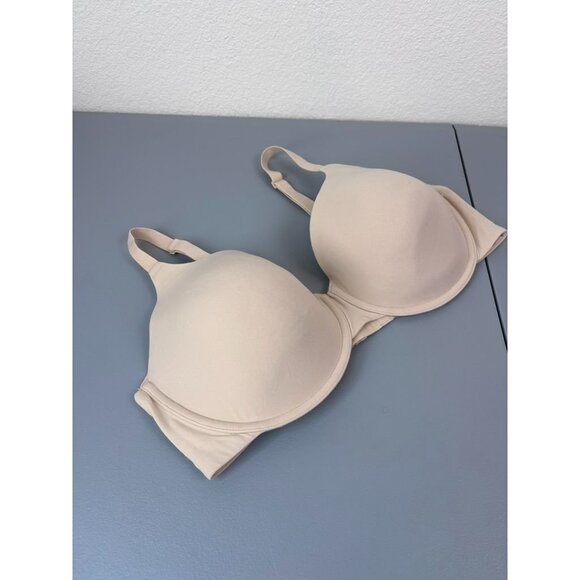 Skims women's 40C beige underwire lightly lined t-shirt comfort bra - Picture 2 of 5